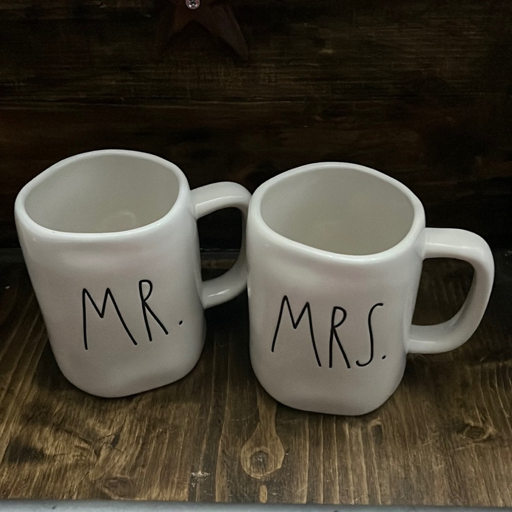 Mr and Mrs Rae Dunn mugs